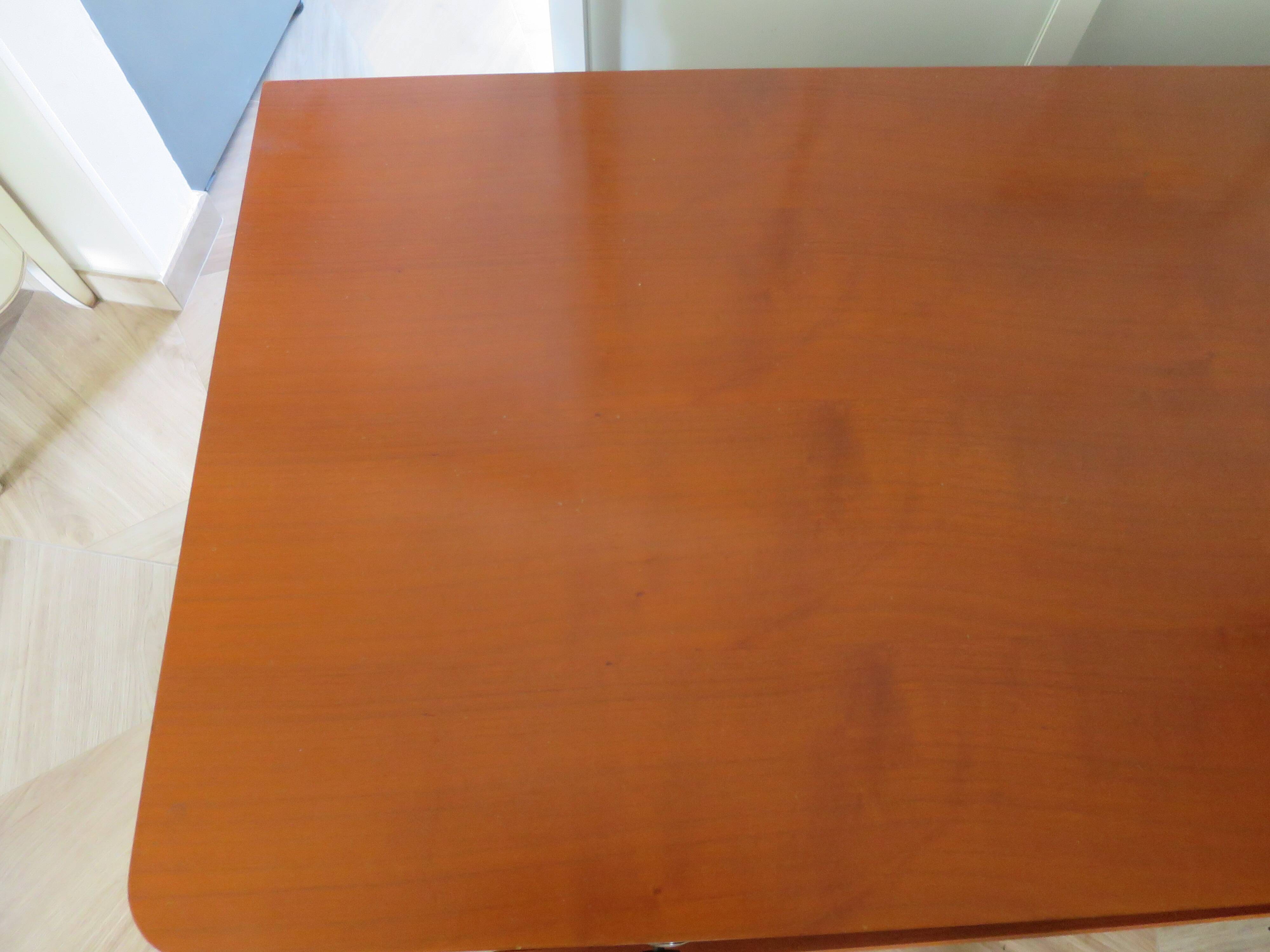 Cherry wood ogee chest of drawers - 4 drawers - 80s - long chest of drawers - Louis Philippe style