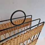 Rattan magazine holder Raoul Guys