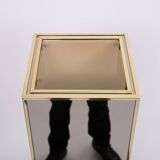 Floor lamp Pedestal Bronze Mirror Hollywood Regency 1970s