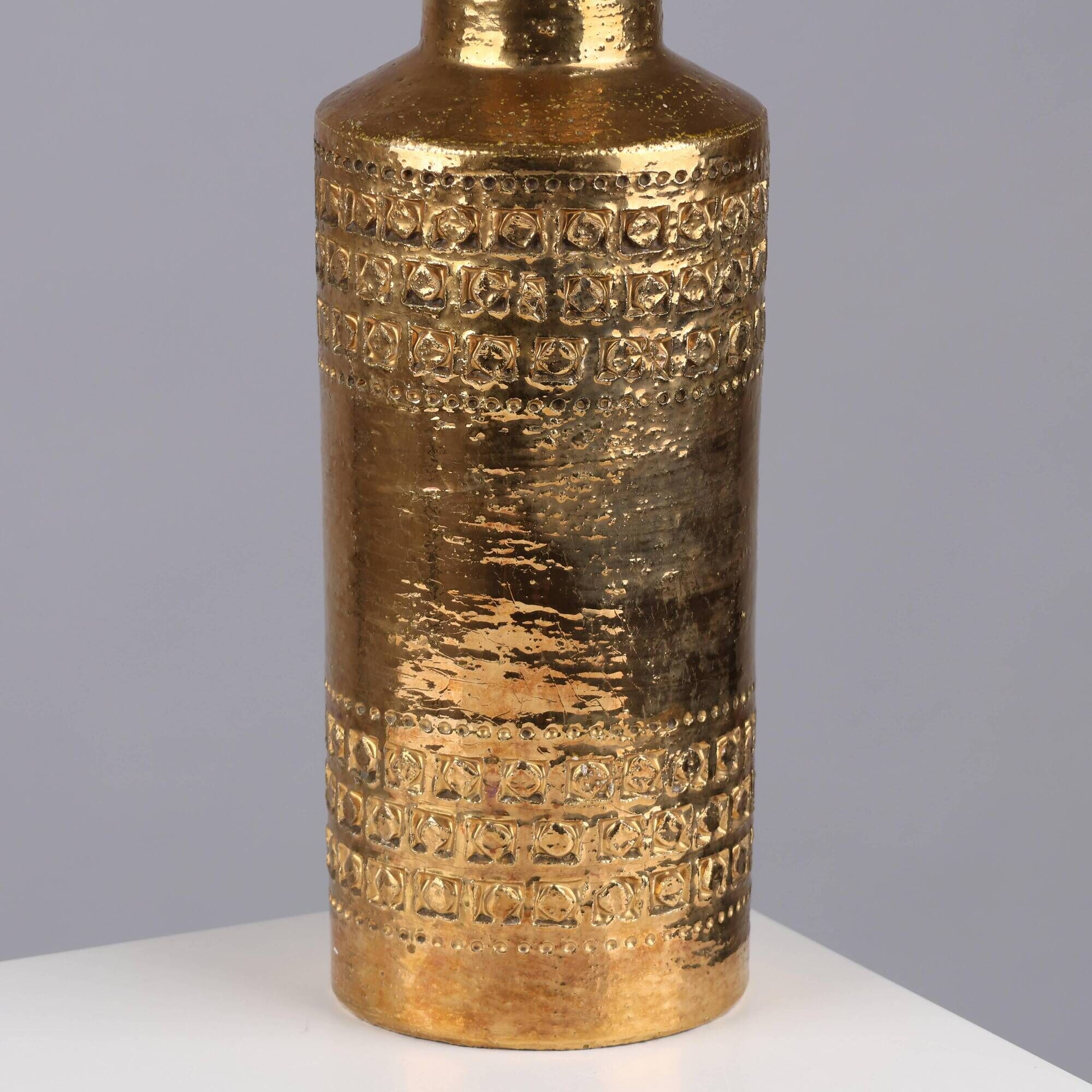 Gold lamp by Bitossi by Aldo Londi Sweden 1960