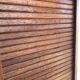 Vintage curtain binder in solid brown oak year 50