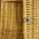 Magazine holder  in rattan wicker, wave shape 70s
