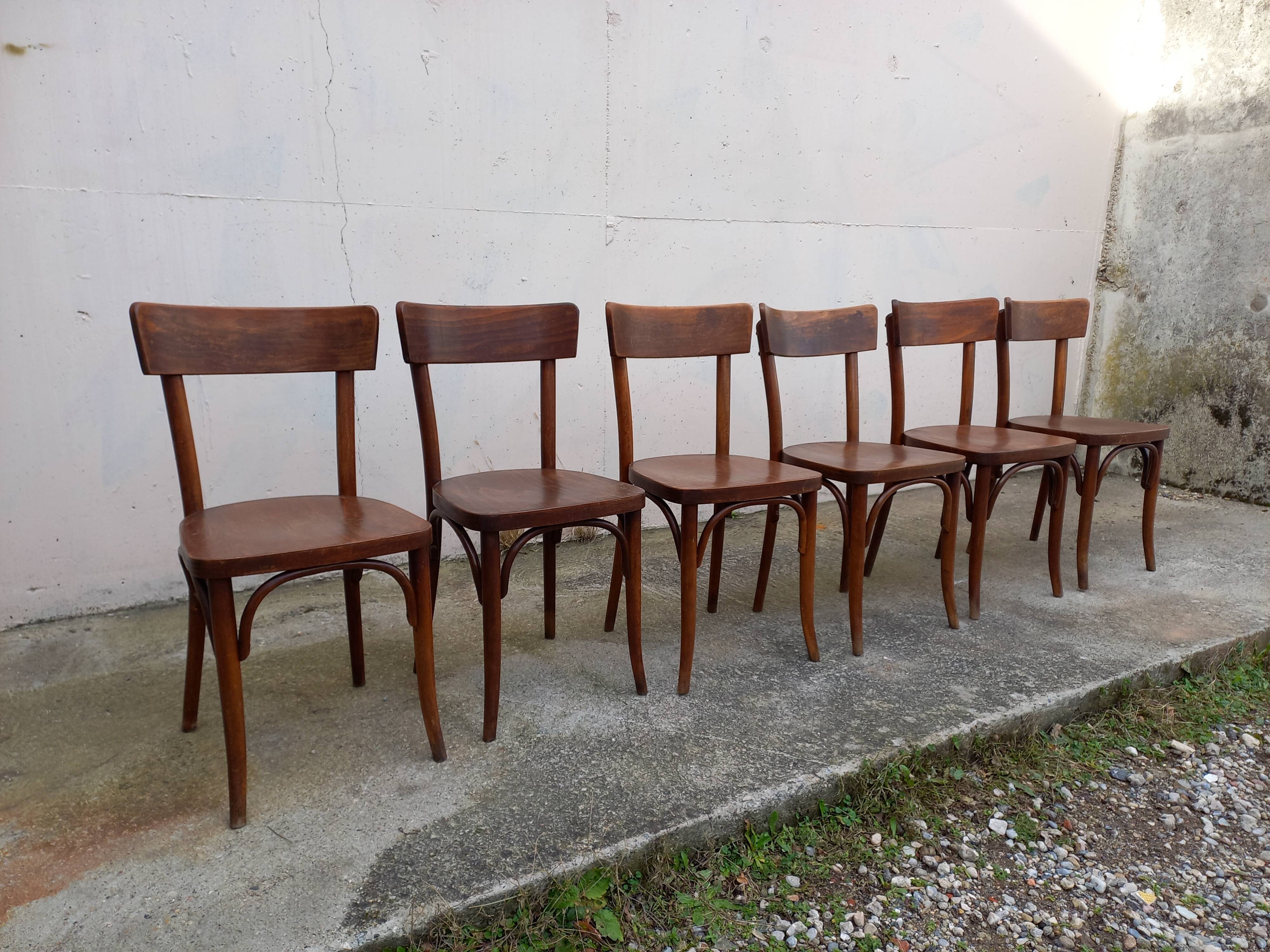 Chaises bistrot Thonet, lot de 6