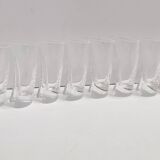 Set of Twelve Crystal Drinking Glasses by A.Mangiarotti for Cristallerie Colle