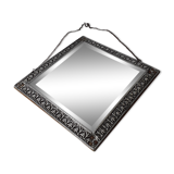 Square pewter mirror