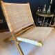 Siège / fauteuil / fauteuil pliant rétro en osier