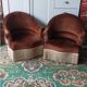 Paire de fauteuils crapaud