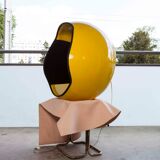 1970 fiberglass telephone booth with light