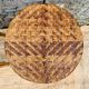 Paire de tabourets hauts en rotin et osier