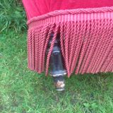 Napoleon III red velvet bench