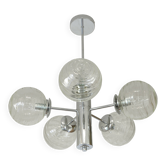 Vintage Pendant Light / Mid Century Modern Sputnik / Chrome Hanging Lamp