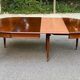 Louis XVI solid wood extendable round dining table 210cm with casters