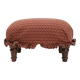 Small Art Deco Footstool with Original Upholstery, France, 1940s