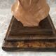Bust in raw earth of atelier bust face of woman signed j.c.g.