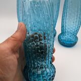 lot 4 glasses to orangeade vintage blues