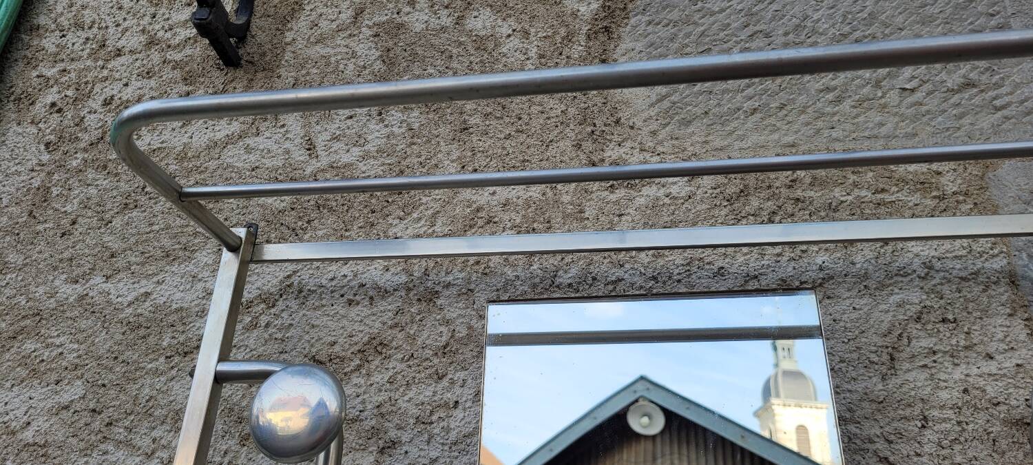 Industrial Wardrobe in Aluminium & Cast Iron – "SNCF" Style – 1950