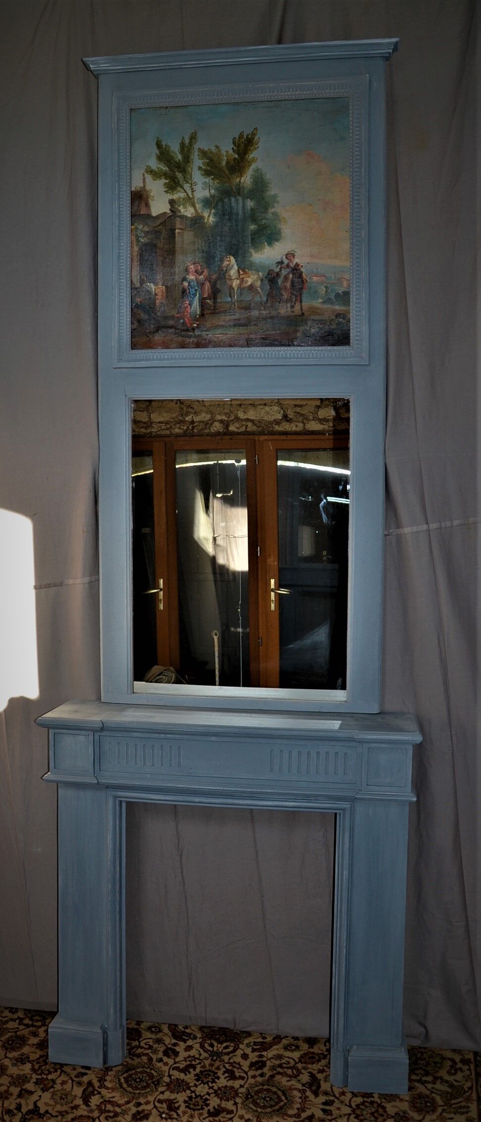 Wooden fireplace Louis XVI