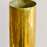 Old brass shell vase numbered H35cm