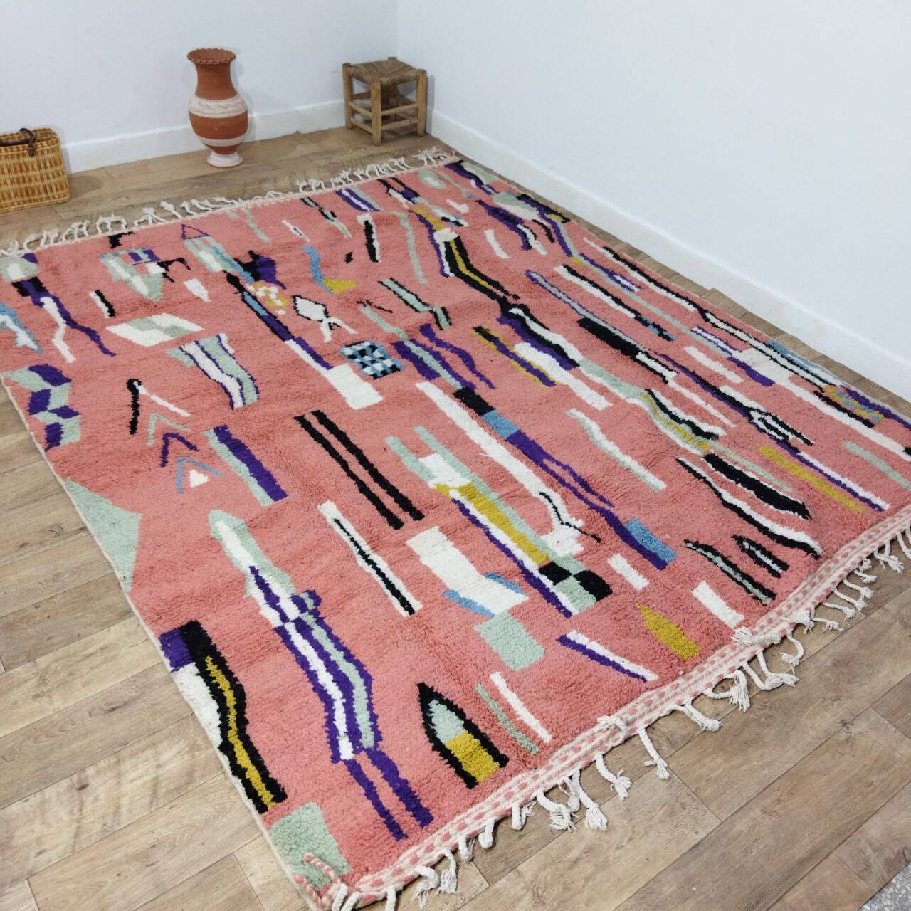 Handmade Moroccan Berber rug 290 X 237 CM