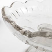 Biedermeier compote, transparent crystal, Czechia, 19th century