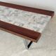 "SEM" coffee table in marble and rosewood 1970