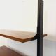Vintage teak and metal shelf bookcase from the 60s
