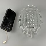 60s 70s wall lamp made of glass & metal bubble wall sconce space age design
