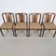 Vintage Brutalist Dining Room Chairs, 1970s, Set of 4