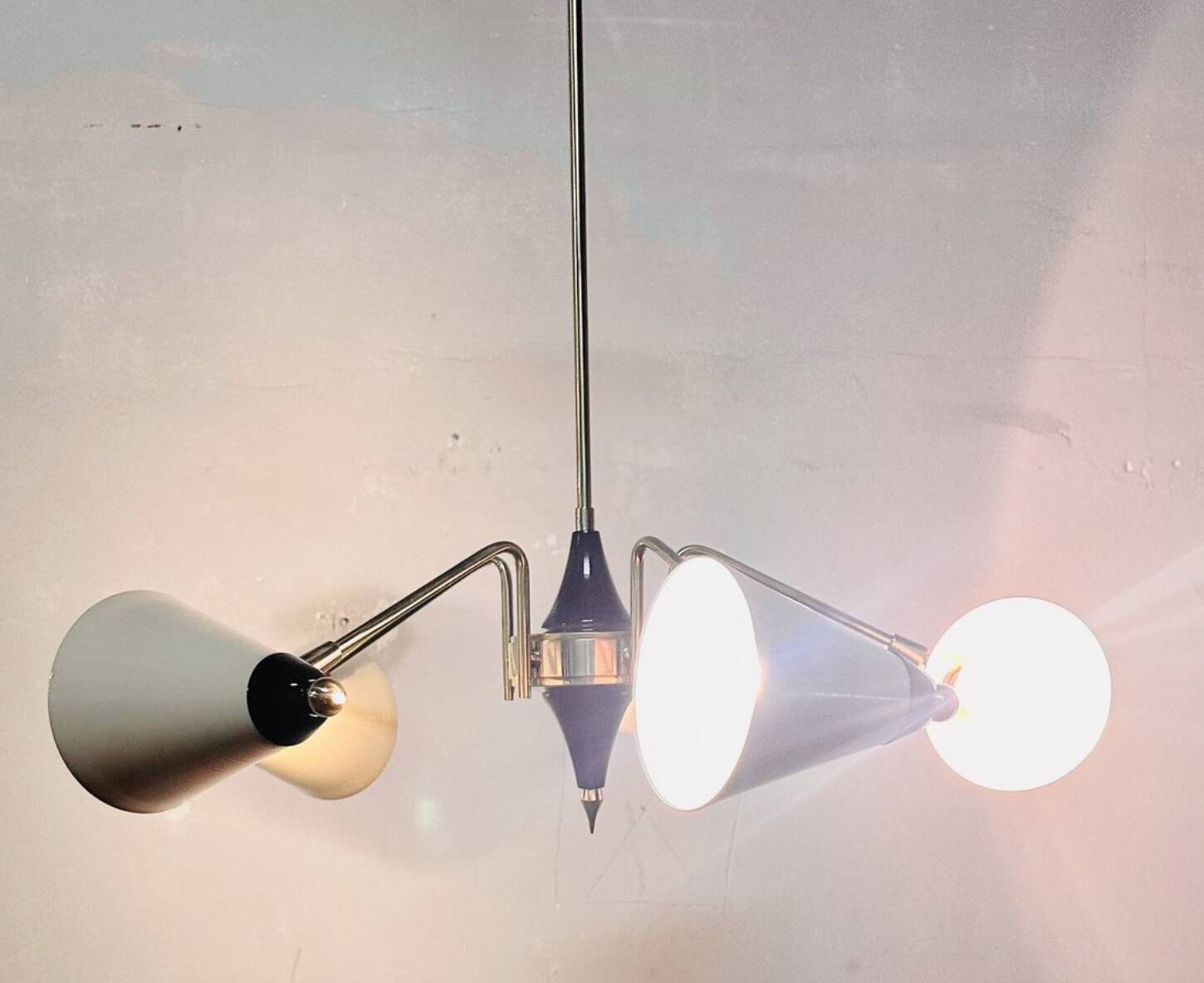 Lampada a sospensione vintage, anni '60