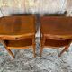 Pair of louis xv style bedside tables in cherry wood + drawer