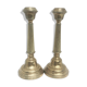 Pair antique bronze candlesticks