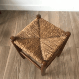 Straw and wood stool
