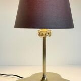 Chic brass lamp with vintage clover tray