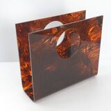 Vintage plexiglass magazine rack 1970