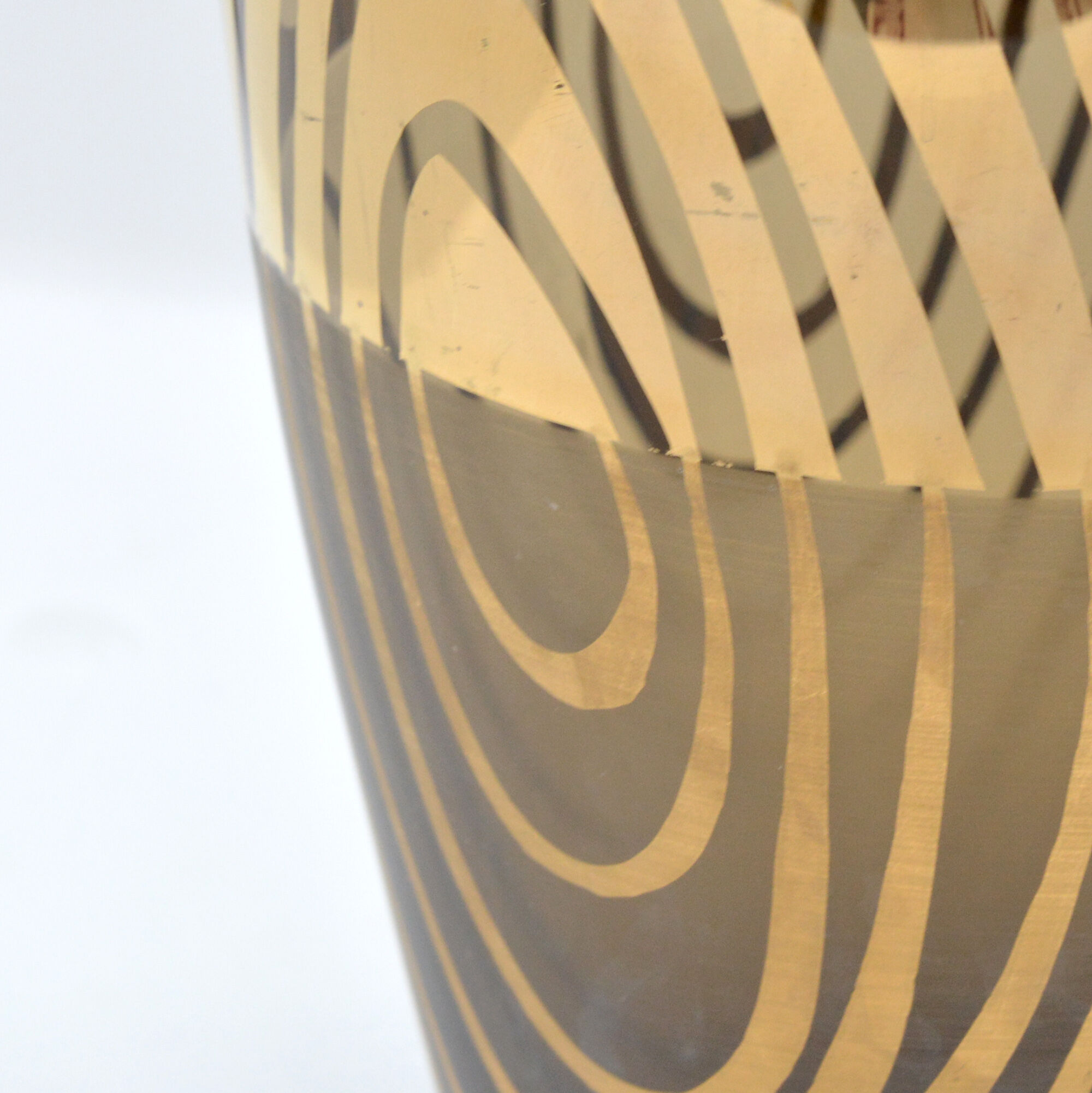 Smoked glass vase in the style of Hollywood Regency, Czechoslovakia of the 1960s