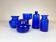 Midcentury Collection of Five Blue Vases by Erik Hoglund, Sweden, 1960s