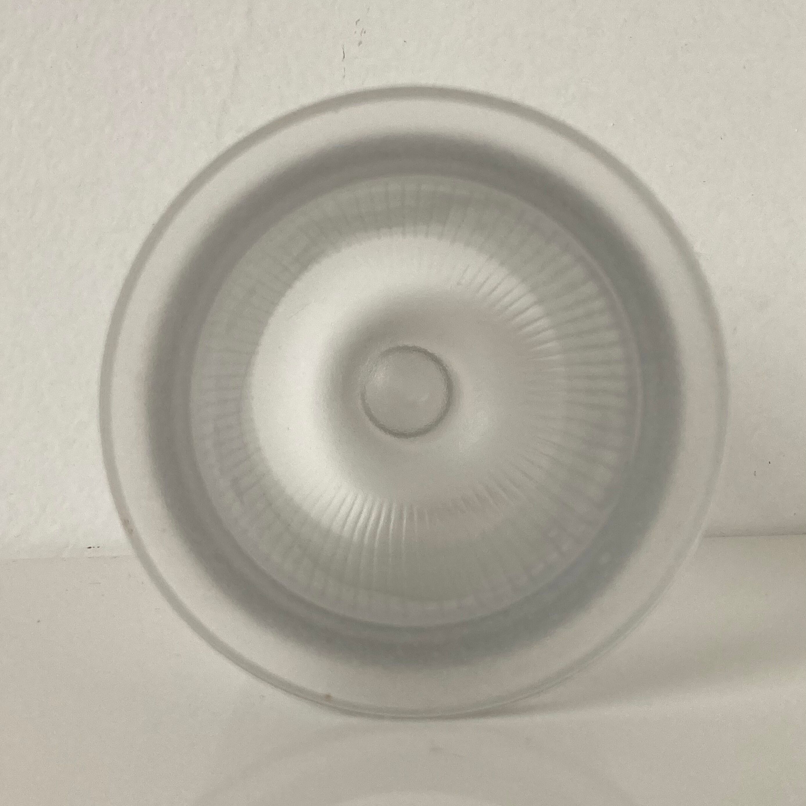 Small art deco vase in pressed and molded glass