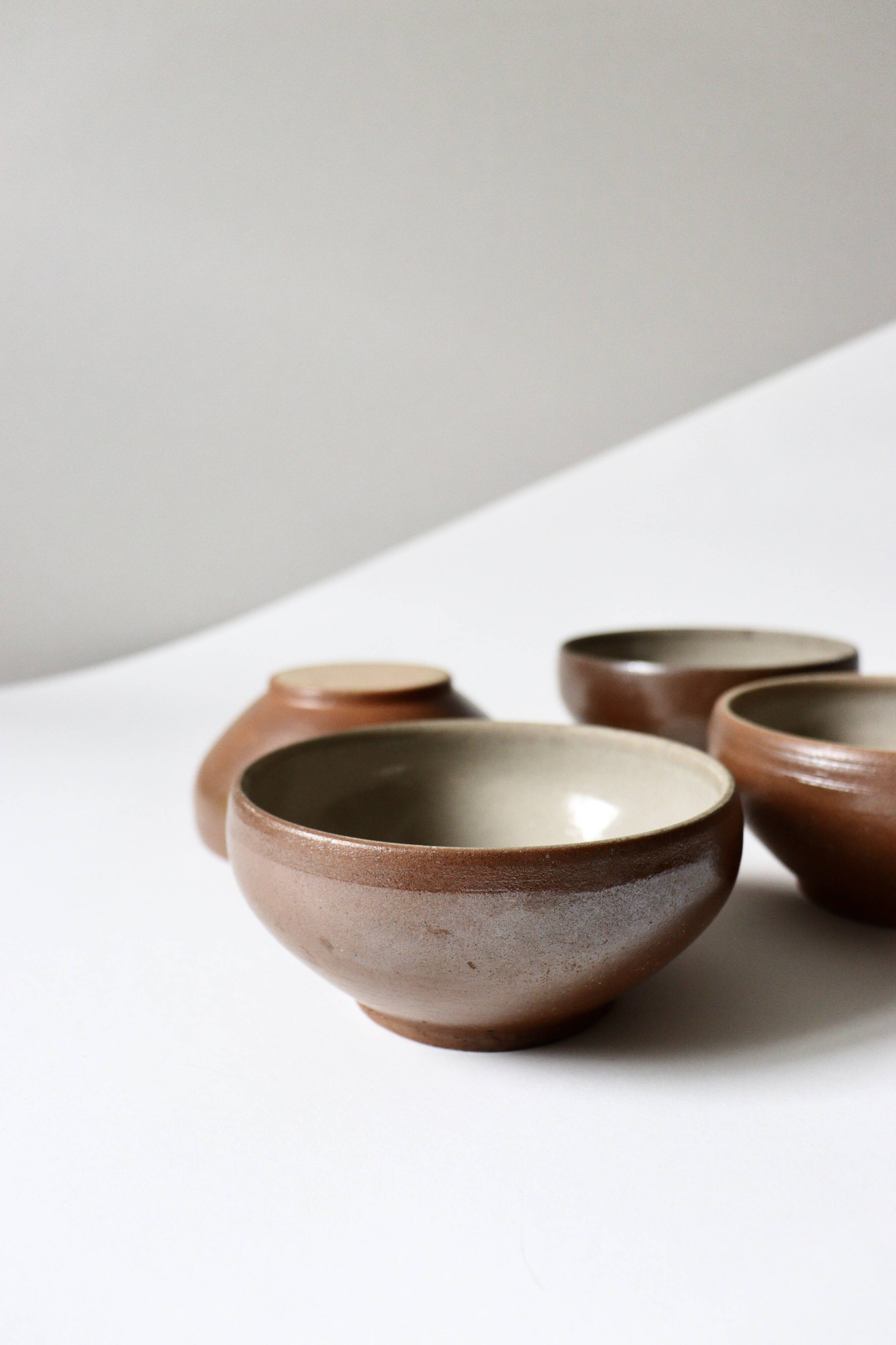 Set of sandstone bowls