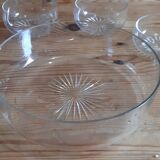 Salad bowl + 8 crystal cups