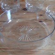 Salad bowl + 8 crystal cups