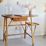 Vintage rattan desk