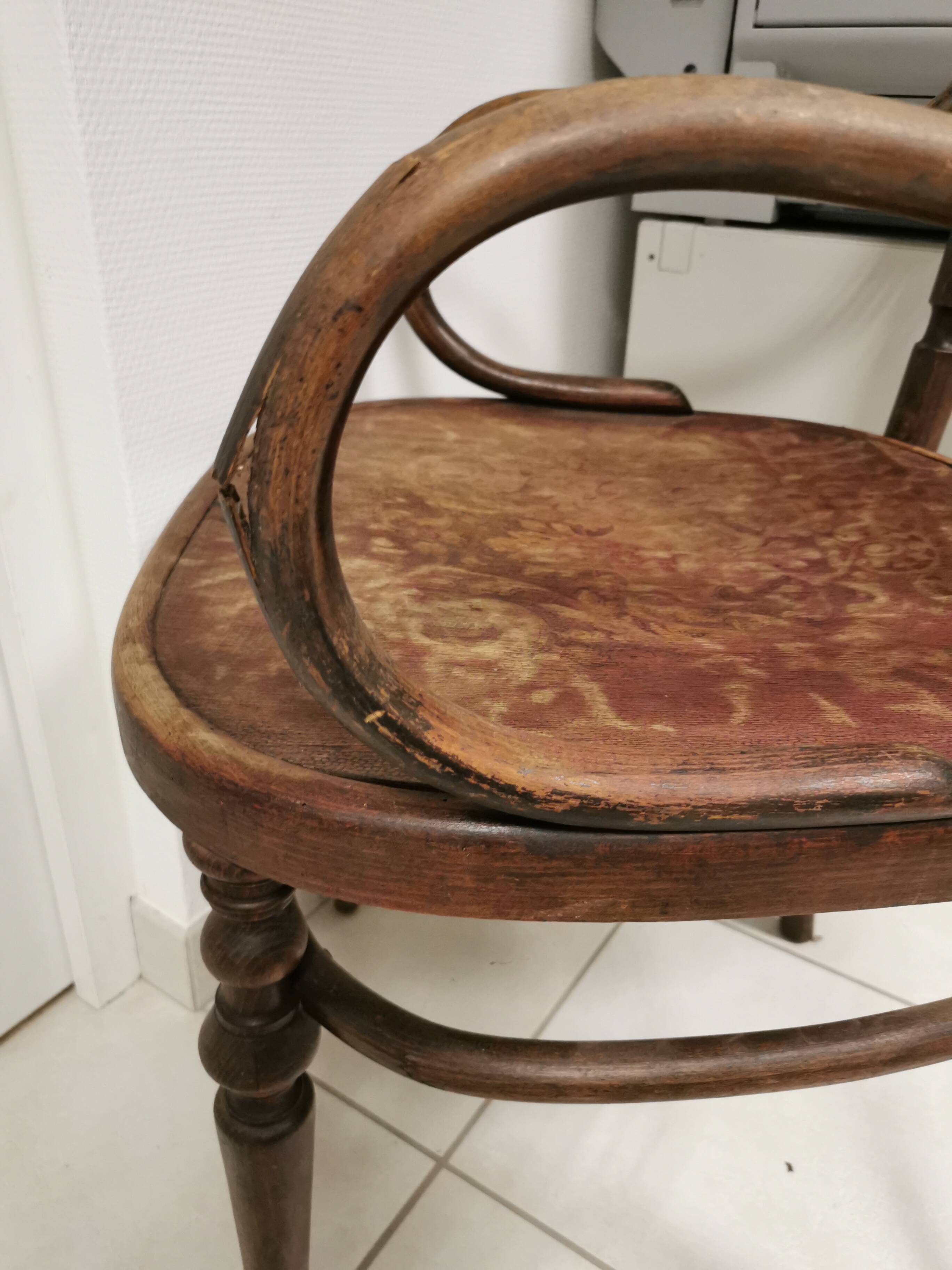 Old fischel armchair, bentwood chair
