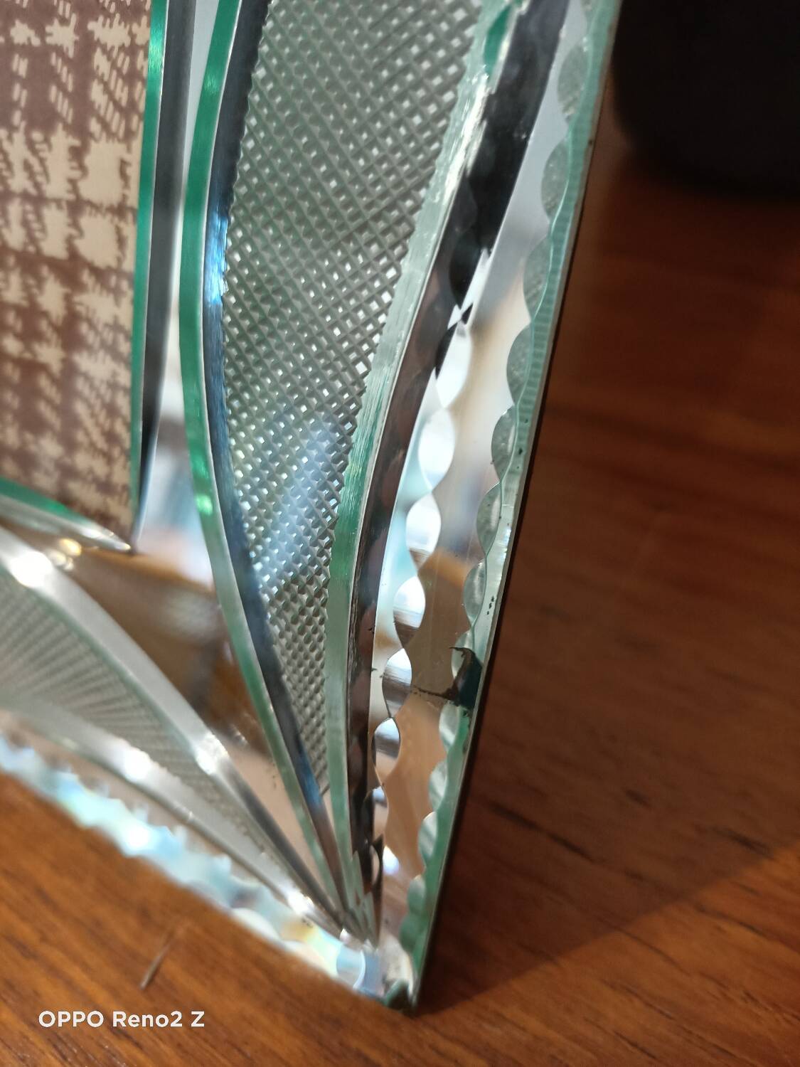 Large chiseled mirror photo frame