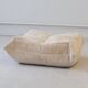 Togo set of 2 armchairs and poufne in beige corduroy