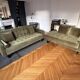 Sofa set nv gallery midnight bottle green velvet (convertible)