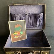 Small naive painting, still life from the 1950s
