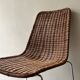 Chair made of rattan, wicker and chrome-plated metal