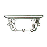 Old Art Deco wrought iron dressing coat holder