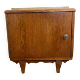 Small wooden piece of furniture with a marble top, 1950s.