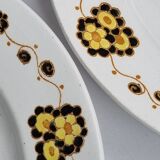 Set of three compotiers and presentation dishes "Boch Frères" (Made in Belgium)